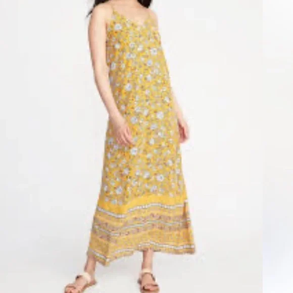 OLD NAVY SZ XL CROSS STRAPS V-NECK MAXY DRESS - Picture 6 of 7